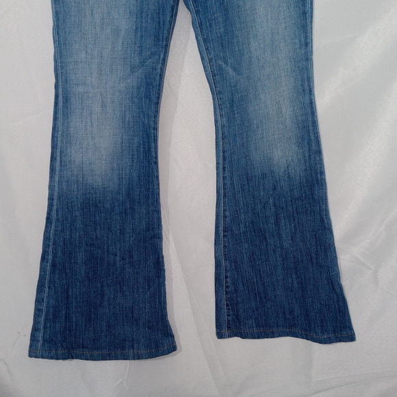Current/Elliott High Waist Bell Jeans Canteen Blue 70s High Rise Flare Sz 29 EUC - Picture 14 of 14